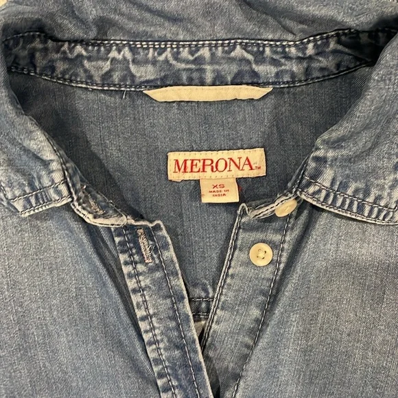 Merona Denim Button Down - Picture 2 of 3